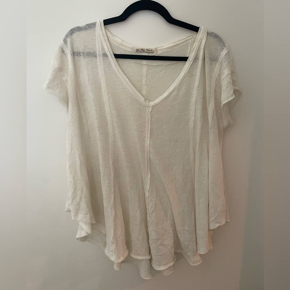 Free People linen-feel flowy shirt